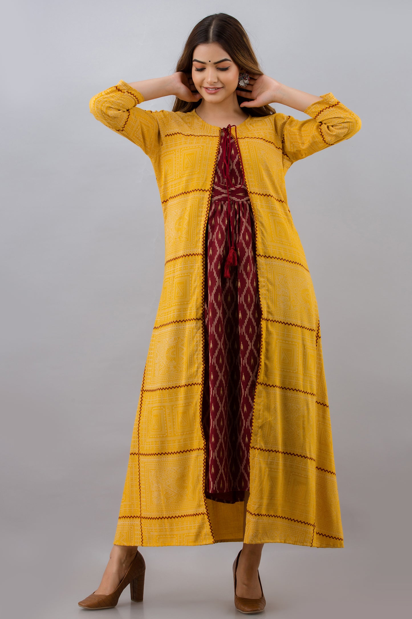Cotton Grace Long Dress 2 Pc Set