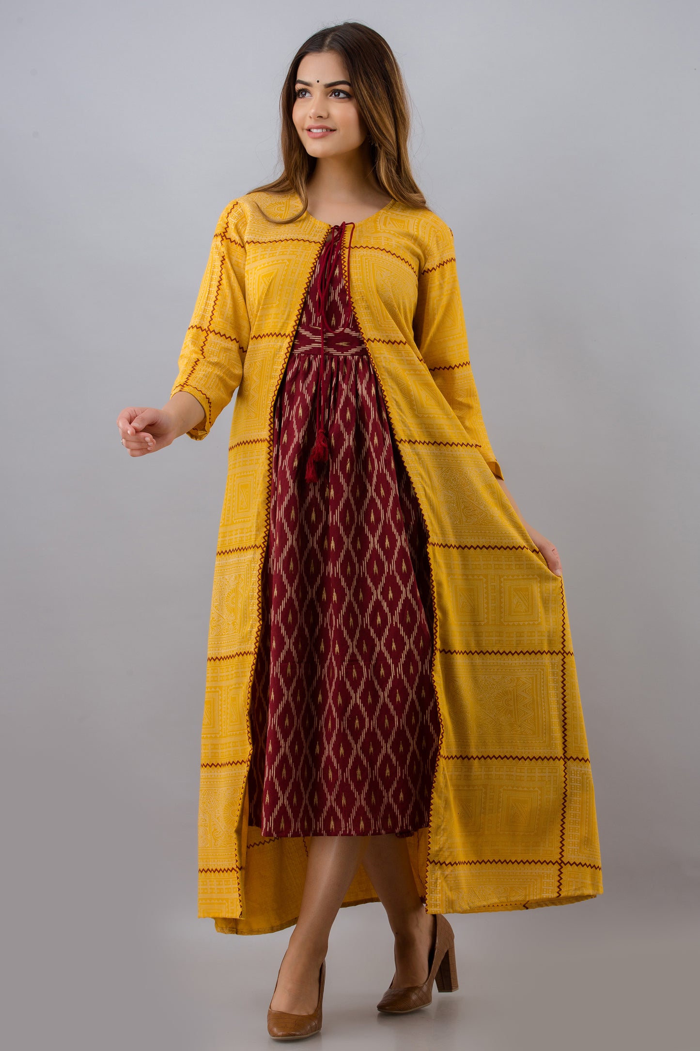 Cotton Grace Long Dress 2 Pc Set