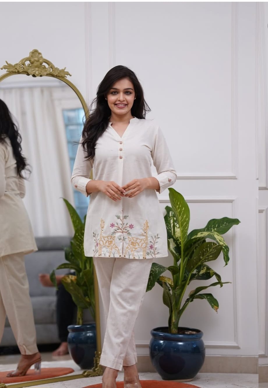 Embroidered Elegance Co-ord Set