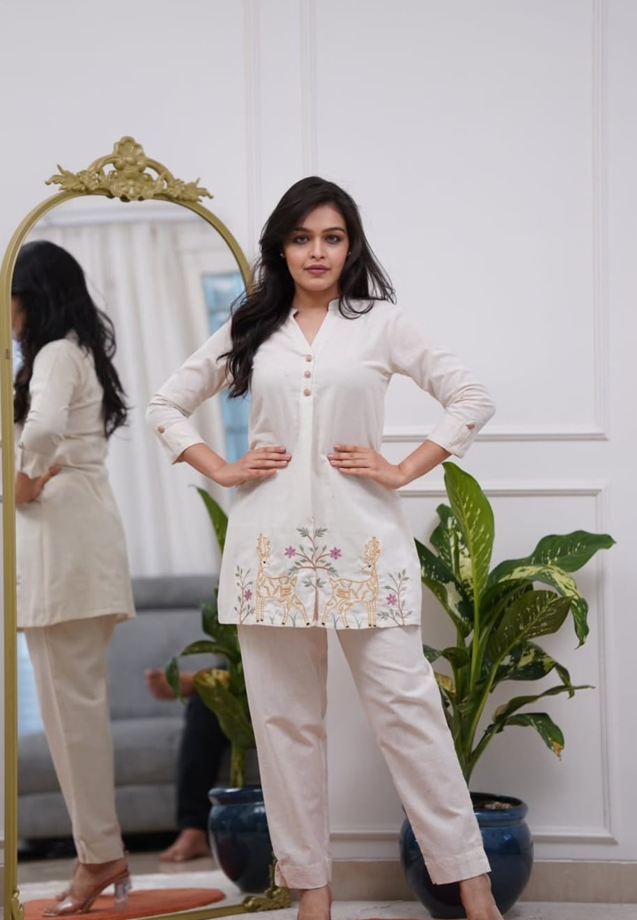 Embroidered Elegance Co-ord Set