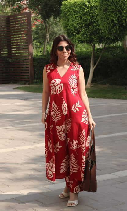 Elegant Ease Cotton Kurti with Pant