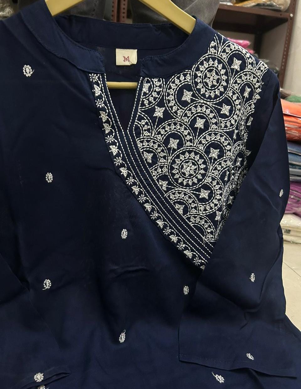 Classy Kurti with Pant with Detailed Embroidery