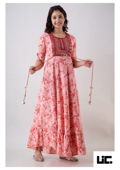 Classic Bloom Rayon Dress - New Dress