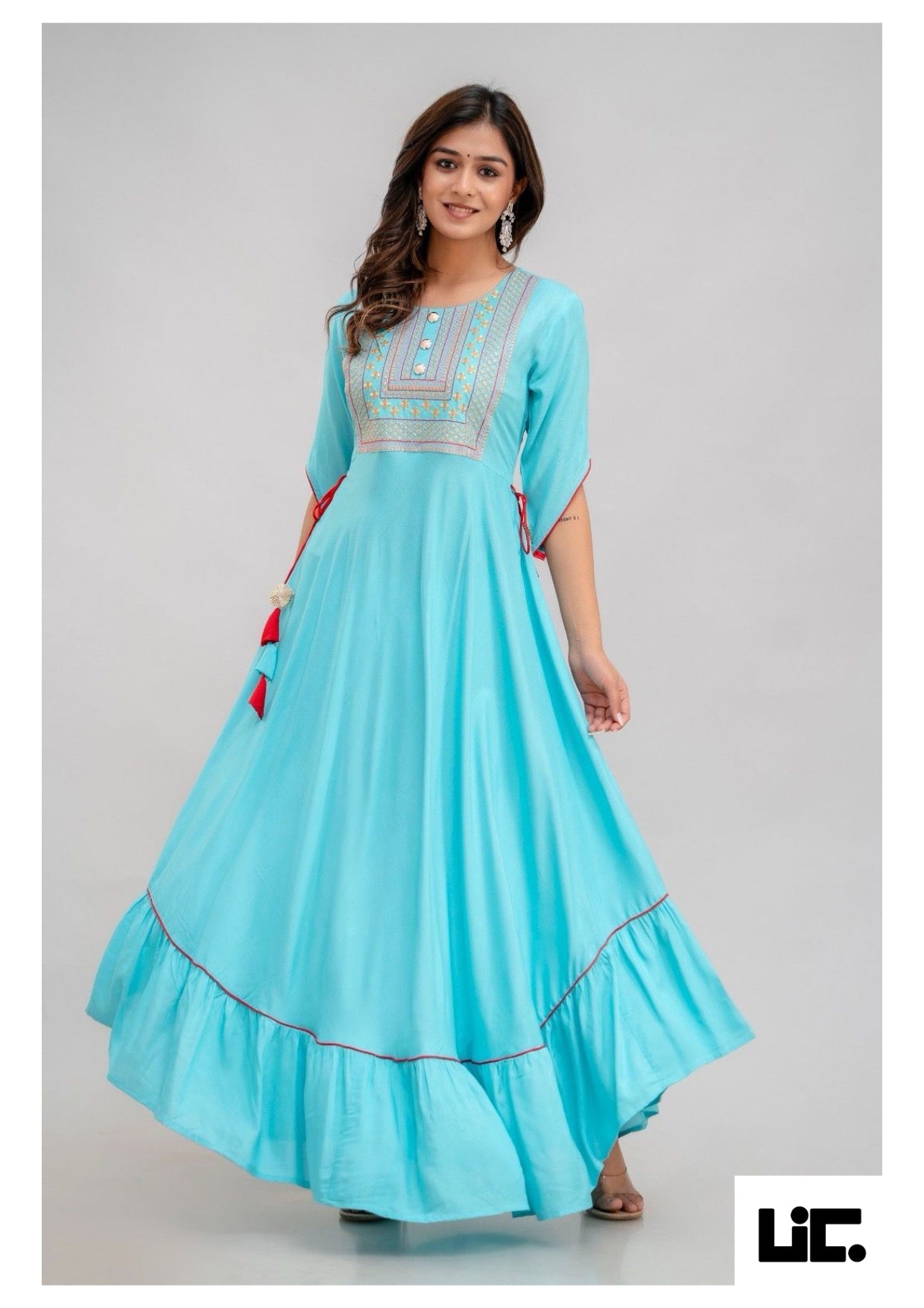 Elegant Aura Rayon Long Dress - Outfits for women