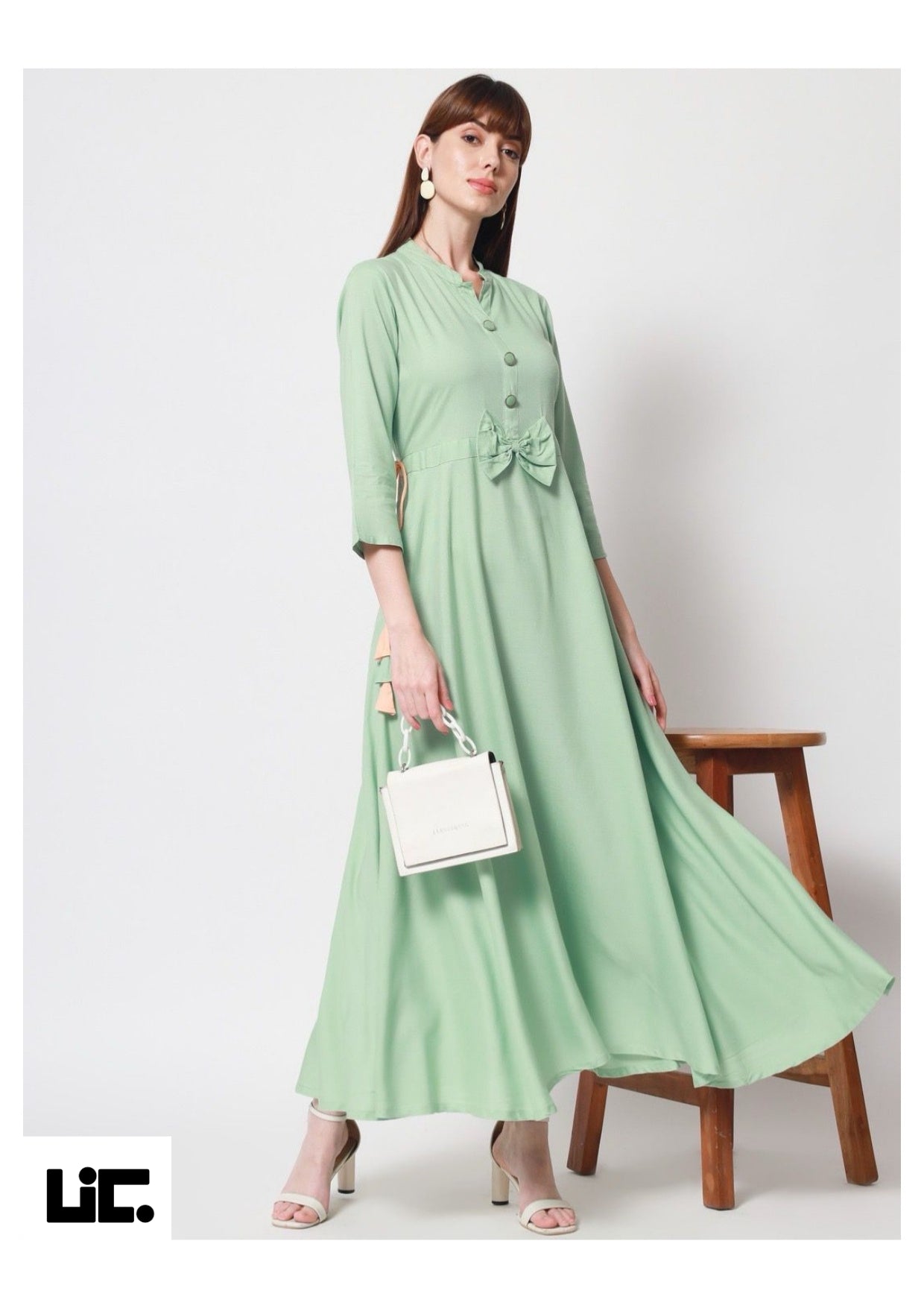 Royal Bloom Rayon Dress - Women Clothing