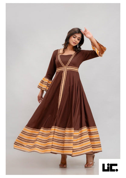 Royal Bloom Rayon Dress - New Dress