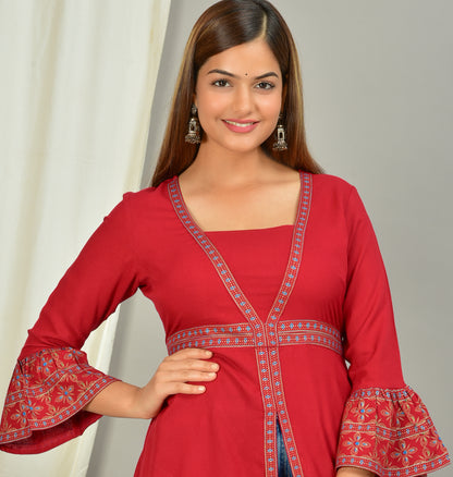 Royal Bloom Rayon Dress - Outfits for Women