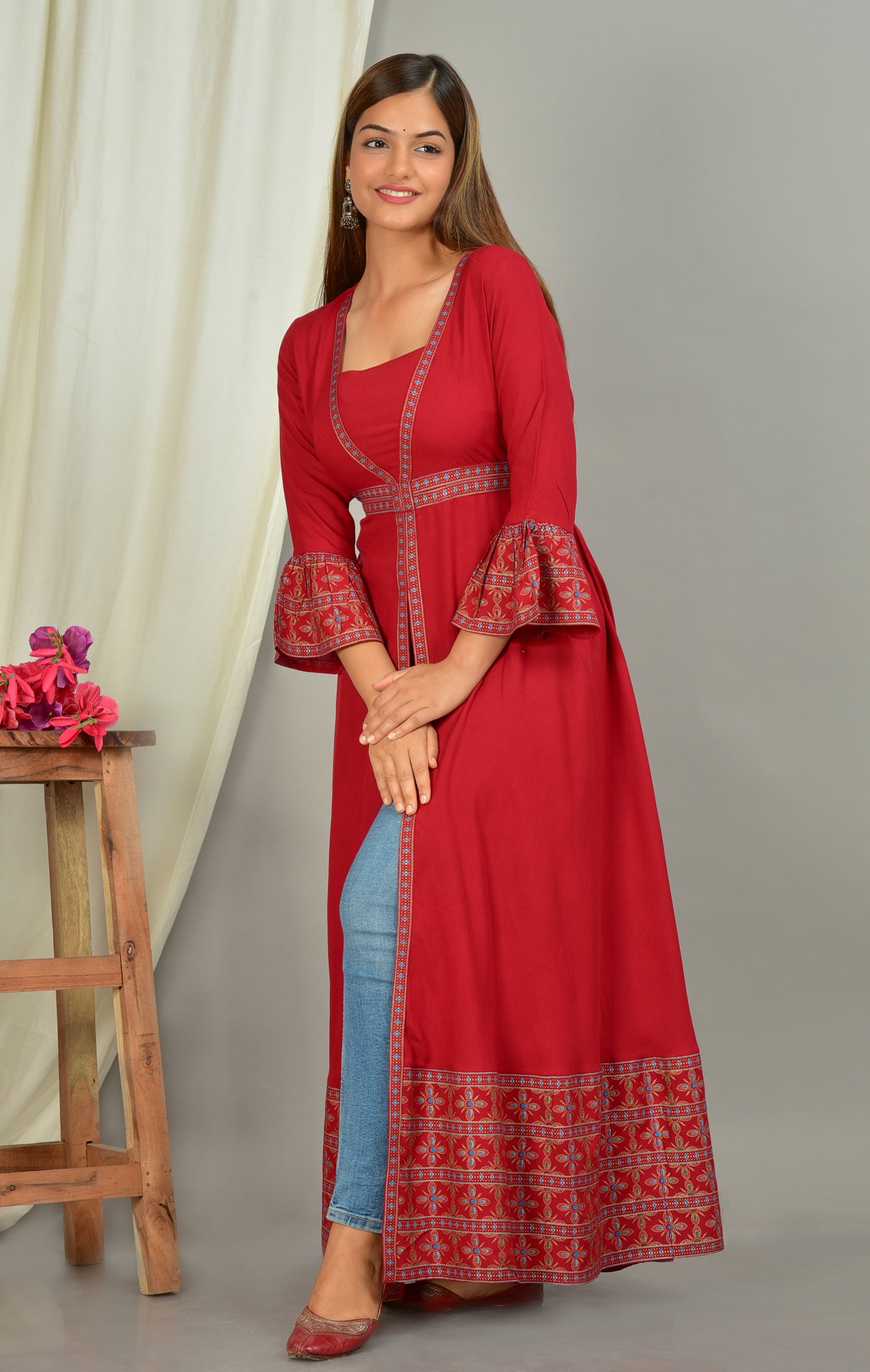Royal Bloom Rayon Dress - Outfits for Women