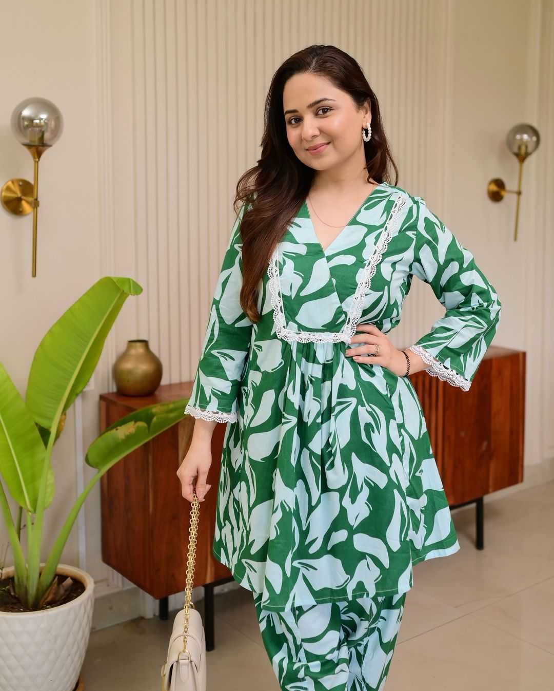 Frock Style Kurti with Dhoti Pant