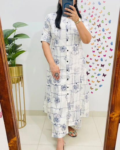 Grace Cotton Kurti with Pant – Women Clothing